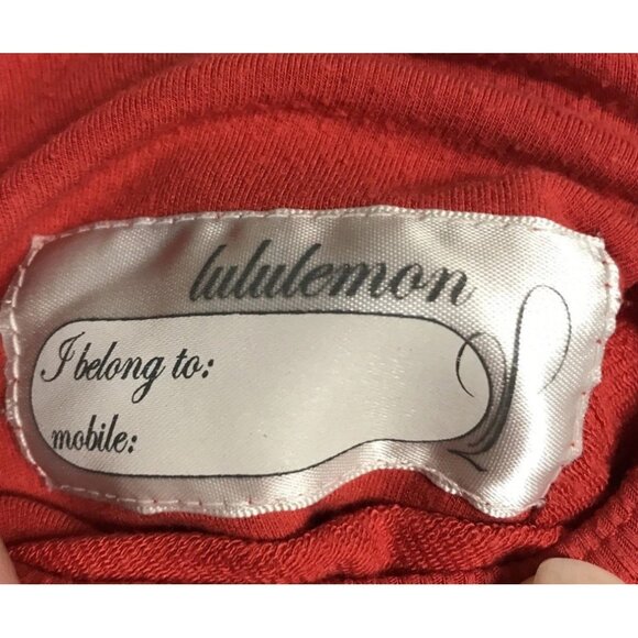 Lululemon Scuba Stretch Hoodie Red Zip Up Rare Vintage Y2K Sweatshirt Sz 8? - Picture 8 of 8